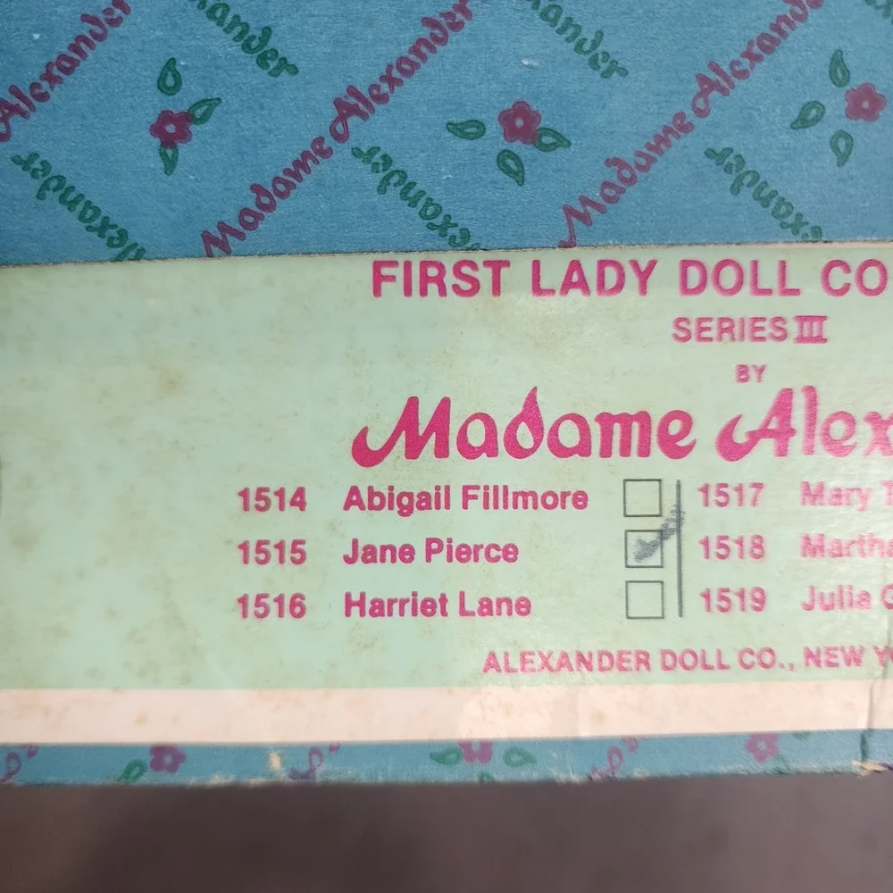 Madame Alexander Jane Pierce First Lady Doll 1515 Black Gown Series III 8